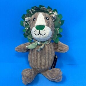 Les Deglingos Jelekros Lion‎ Plush 13 in Brown Corduroy Patchwork 2021
